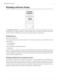 Understanding Rotating Reference Frames | PDF | Space | Dynamics ...