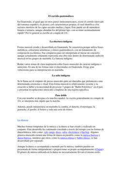 El corrido guatemalteco 
 
En Guatemala, al igual que en otros países latinoamericanos, existe el corrido (derivado 
del roma