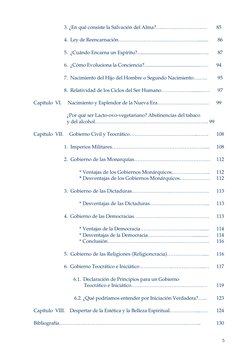 5
 
 
3. ¿En qué consiste la Salvación del Alma?…..……..…………….…    
85 
 
 
 
4.  Ley de Reencarnación……………………………………