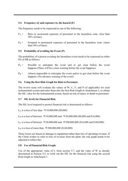 5.4 Frequency of, and exposure to, the hazard (F) 
The frequency needs to be expressed as one of the following: 
FA = 
Ra