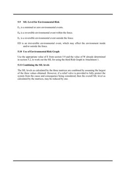 5.9 SIL Level for Environmental Risk 
EA is a minimal or zero environmental events. 
EB is a reversible environmental eve