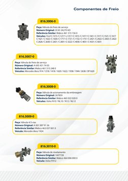 Componentes de Freio
 816.3010-0
Peça: Válvula de nivelamento
Número Original: 1607728
Referência Similar: Wabco 464 006 000