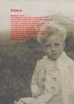 2 
ÍNDICE 
 
PRESENTACIÓN      3 
MAX SEBALD: VIDA DE UN EXILIADO      4 
LAS ENSOÑACIONES DE UN VIAJERO SOLITARIO      7
