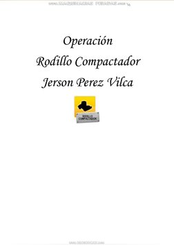  
 
 
Operación 
 
Rodillo Compactador 
 
Jerson Perez Vilca
