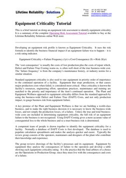 Phone: 
Fax: 
Email: 
Website: 
+61 (0) 402 731 563 
+61 (8) 9457 8642 
info@lifetime-reliability.com  
www.lifetime-reliab