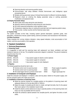 -7- 
 Scanning direction and scanning position setup; 
 Communication rate setup between Infrared thermometer and intelli