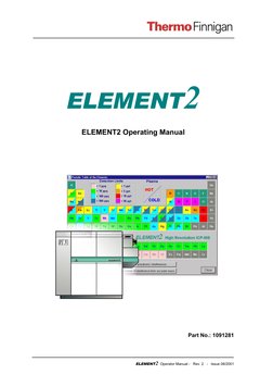 Thermo Finnigan ELEMENT2 Operating Manual | PDF | Calibration