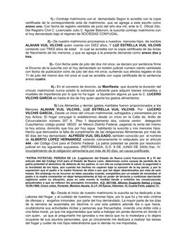 1).- Contraje matrimonio con el  demandado Según lo acredito con la copia
certificada de la correspon