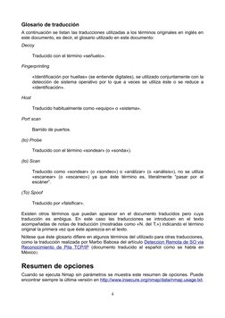 Glosario de traducción
A continuación se listan las traducciones utilizadas a los términos originales en inglés en 
este docu