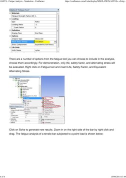 ANSYS Fatigue Analysis Tutorial | PDF | Fatigue (Material) | Stress ...
