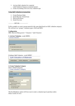 SAP Split Valuation Configuration Guide | PDF | Valuation (Finance ...