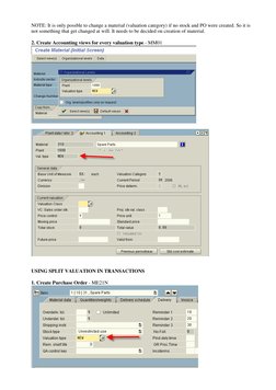 SAP Split Valuation Configuration Guide | PDF | Valuation (Finance ...