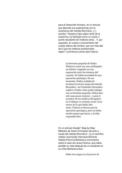 para el Desarrollo Humano, en un artículo 
que describe sus experiencias con la 
enseñanza del método Bronnikov, [1