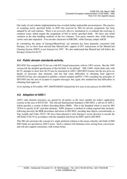 ECBS SIG 106, March 1999
Consistent European Implementation of ISO 8583 : 1993
Part 2 V2: ICC Specific Issues
_______________