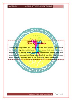 Page 2 of 33 
 
AMAR BAIL   
          COMMUNITY DEVELOPMENT PROJECT  
PROJECT PROPOSAL DOCUMENT 
 
 
 
 
 
The Exordium