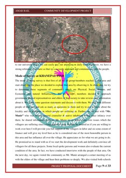 Page 9 of 33 
 
AMAR BAIL   
          COMMUNITY DEVELOPMENT PROJECT  
PROJECT PROPOSAL DOCUMENT 
to our university hence