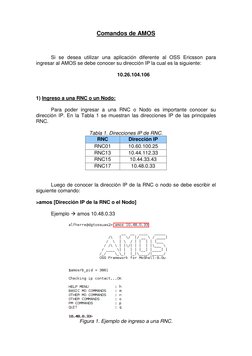 Comandos AMOS para RNC Ericsson | PDF | Informática y tecnología de la ...