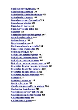 Bizcocho de yogurt light 349
Bizcocho de zanahoria 146
Bizcocho de zanahoria y nueces 461
Bizcocho del convento 219
Bizcocho