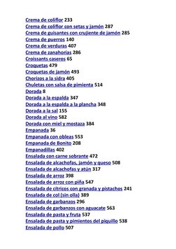 Crema de coliflor 233
Crema de coliflor con setas y jamón 287
Crema de guisantes con crujiente de jamón 285
Crema de puerros