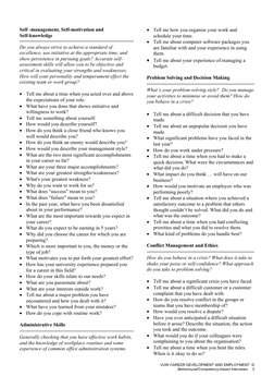 VUW CAREER DEVELOPMENT AND EMPLOYMENT  © 
Behavioural/Competency-based Interviews   3      
Self -management, Self-motivation