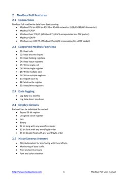 Modbus Poll Manual | PDF | Microsoft Excel | Array Data Structure
