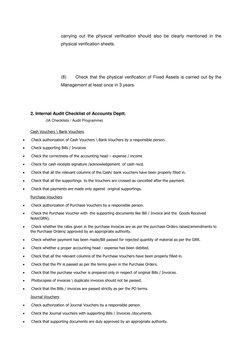 carrying out the physical verification should also be clearly mentioned in the
physical verification sheets.
(8)