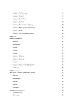 Exercise 1: Pair Interviews 
19 
Exercise 2: Semáforo 
19 
Exercise 3: Coat of Arms 
19 
Exercise 4: Carrousel 
20 
Exercise
