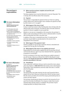 SDLT6 
Land Transaction Return Notes 
The purchaser’s  
responsibilities  
For more information 
Go online to 
www.hmrc.gov
