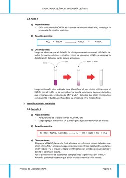 FACULTAD DE QUÍMICA E INGENIERÍA QUÍMICA 
 
Práctica de Laboratorio Nº 6 
Página 8 
  
2.3. Parte 3 
 
a) Procedimiento: 
-