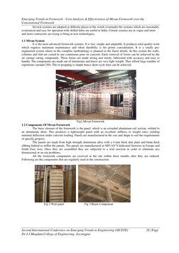 Emerging Trends in Formwork - Cost Analysis & Effectiveness of Mivan Formwork over the 
Conventional Formwork 
Second Interna