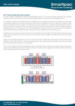 Data centre design
Tel: 0800 0830 646  Fax: 0870 2429 825
Email: info@hardware.com
6.0 - The hot aisle/cold aisle concept
In