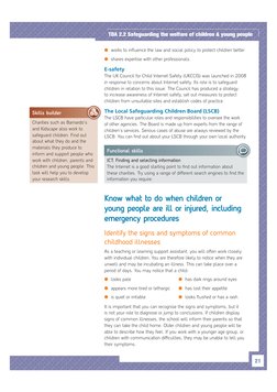 21
TDA 2.2 Safeguarding the welfare of children & young people
 
●works to inﬂ uence the law and social policy to protect chi