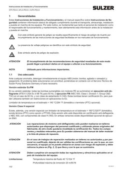 ES 2500-F
Instrucciones de Instalación y Funcionamiento
XFP-PE4-6 | AFLX-PE4-6 | VUPX-PE4-6
102
1	
Generalidades
Estas Instru