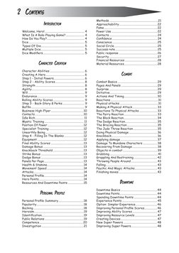 2  CONTENTS
INTRODUCTION
Welcome, Hero! ..................................................... 4
What Is A Role-Playing Game?