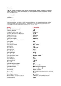 Torchlight 2 Cheat Code Guide | PDF | Cheating In Video Games | Command ...