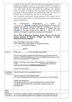 Emcee Script for Development Seminar | PDF