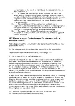 and as relates to the needs of individuals, thereby contributing to 
their protection.1
10.
To undertake programmes which fac