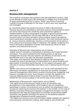 Section 2
Bureaucratic management
The industrial revolution that started in the late eighteenth century, lead 
to the demise