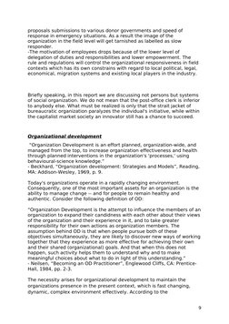 proposals submissions to various donor governments and speed of 
response in emergency situations. As a result the image of t