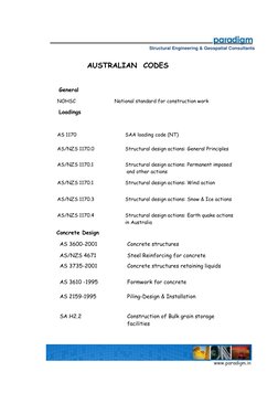 Australian Structural Engineering Codes | PDF | Technology & Engineering