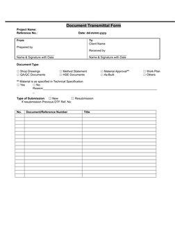 Received Key Transmittal Example Australia.pdf Document Transmittal Form Template | PDF | Written Communication | Document