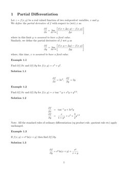 Partial Differentiation Explained | PDF | Derivative | Trigonometric ...