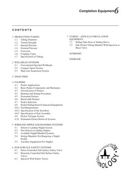66
Completion Equipment
C O N T E N T S
1 PRODUCTION TUBING
1.1
Tubing Diameter
1.2
Tensile Strength
1.3
Internal Pressure
1.