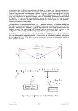 Antenna Basics 
8 of 76 
Ro July 2006
In accordance with Fig. 2.4 the receive field strength E can be computed from the vecto