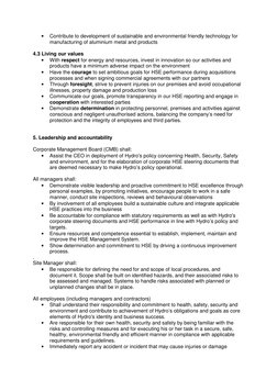 • 
Contribute to development of sustainable and environmental friendly technology for 
manufacturing of aluminium metal and p