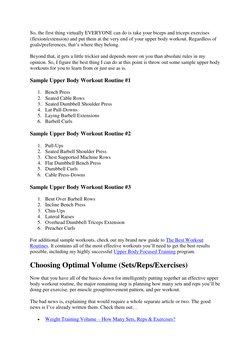 So, the first thing virtually EVERYONE can do is take your biceps and triceps exercises 
(flexion/extension) and put them at