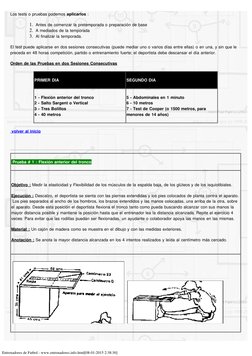 Entrenadores de Futbol - www.entrenadores.info.html[08-01-2015 2:38:30]
Los tests o pruebas podemos aplicarlos :
1. Antes de
