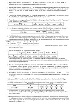 Project Cash Flow Analysis and Payback | PDF | Net Present Value ...