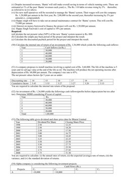 Project Cash Flow Analysis and Payback | PDF | Net Present Value ...