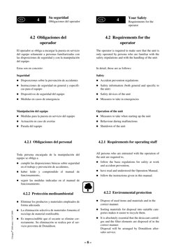 4
– 8 –
Su seguridad
Obligaciones del operador
Your Safety
Requirements for the 
operator
4
Ultrapac® 2000 mini / 14.07.2009